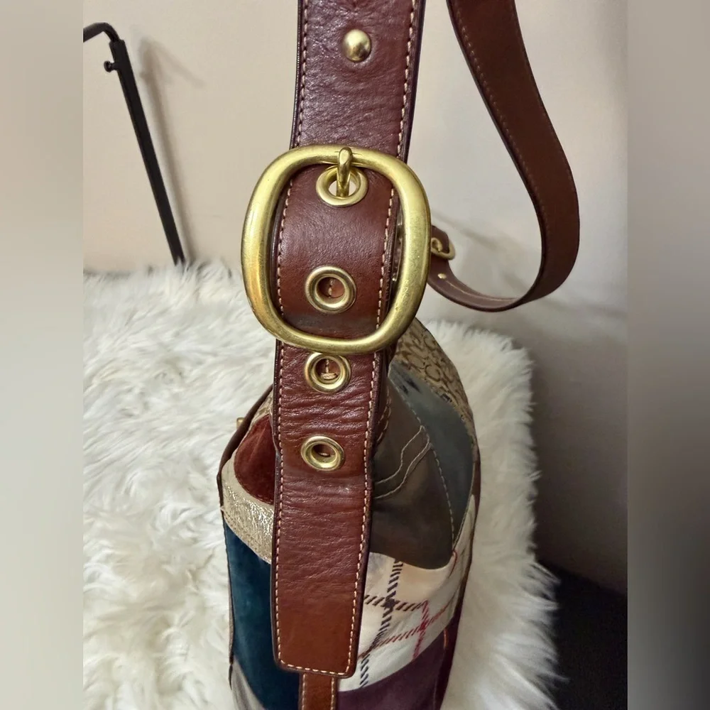 Vintage Coach Bleecker Holiday Patchwork Duffle bag#11356